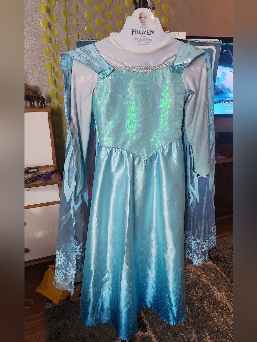 Disney's Frozen: Elsa - REVERSIBLE Costume Dress w/ "Let It Go" Cape